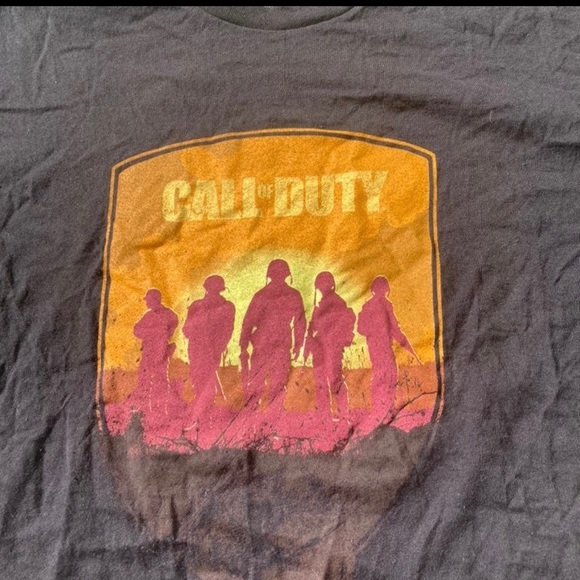 ☀️ Call of Duty World War II WW2 Video Game Tee Mens Size S Black - Picture 3 of 4